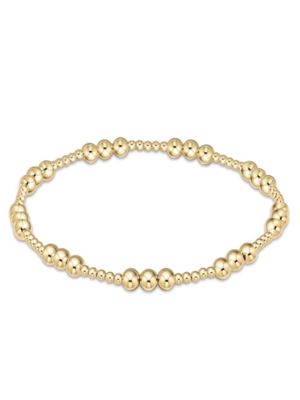New NWT Enewton Joy Pattern 4mm 14kt Gold-Filled Beaded Bracelet with Bag